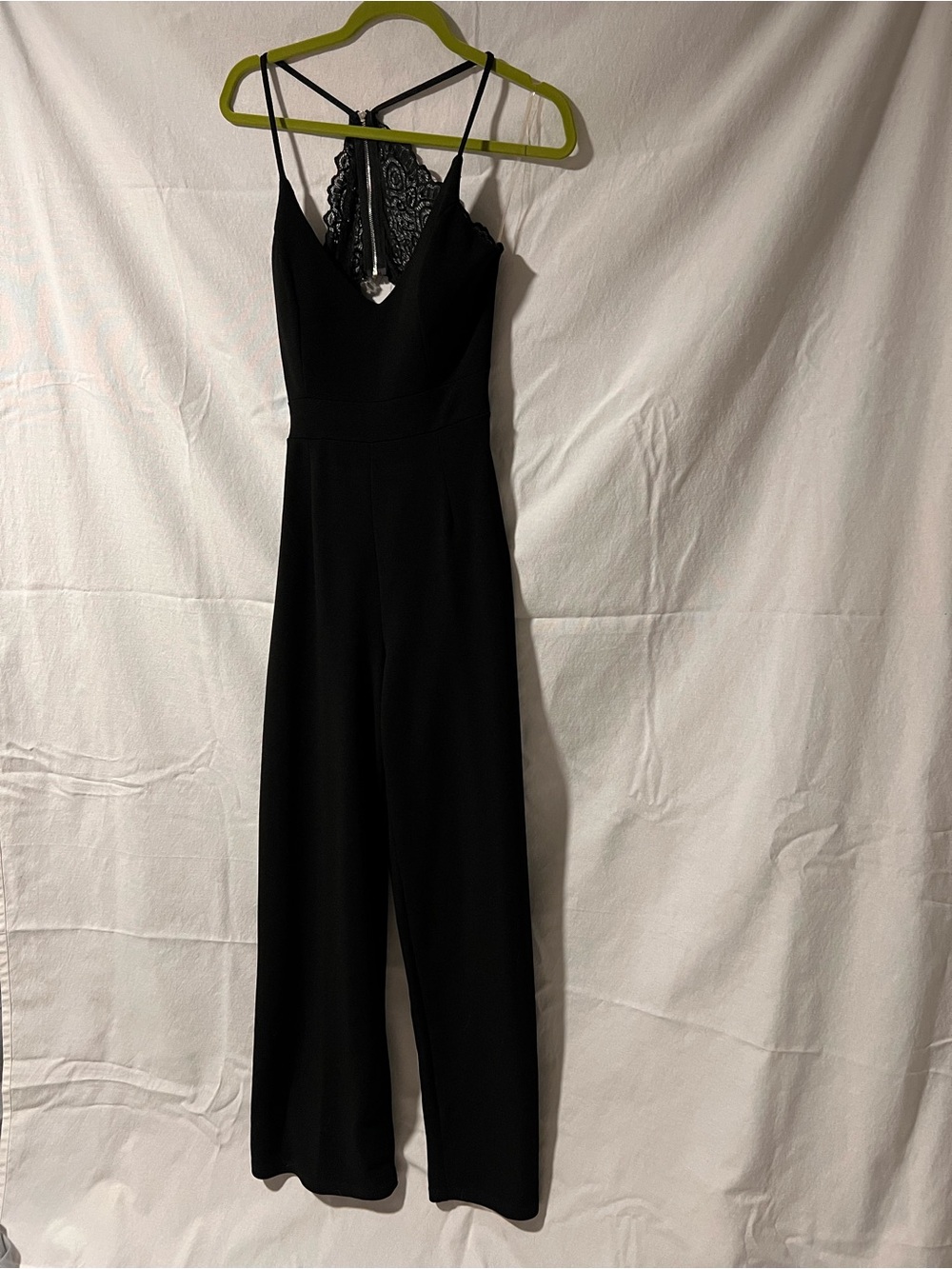 Black jumpsuit/lace/date night/small